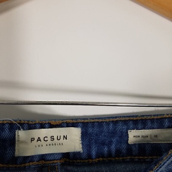 PacSun Mom Jean Embroidered Floral Jeans Size 23 - Picture 4 of 7